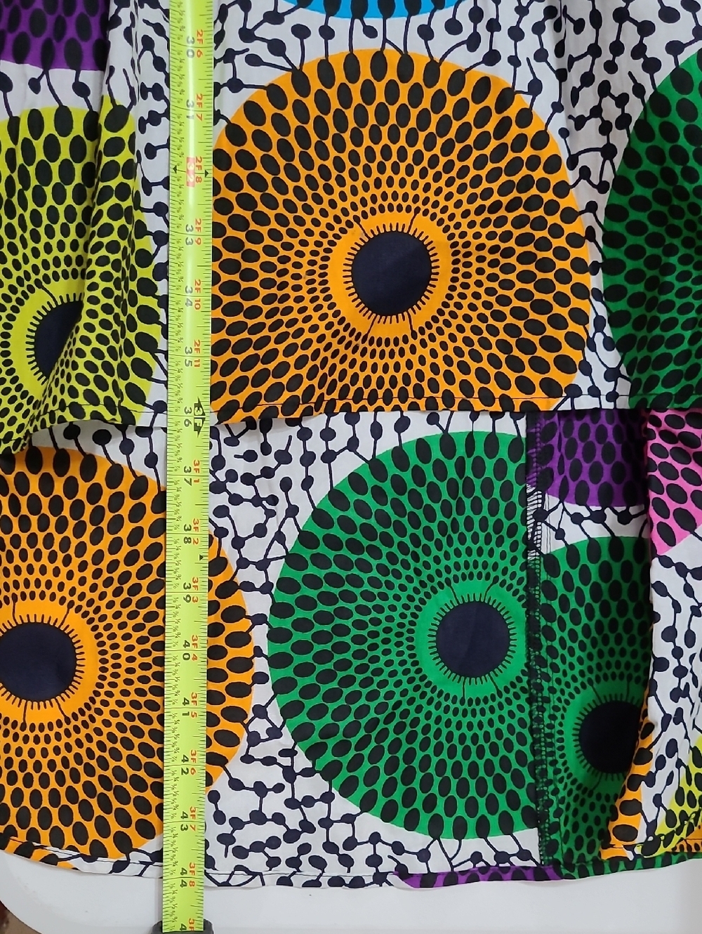 NWT Shenbolen Multicolor African Print Long-Sleeve Ankara Dress size XL - Picture 10 of 10